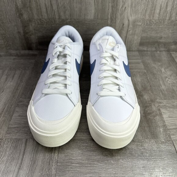 Nike Court Legacy Lift Women's size 9.5 White Blue Causal Shoes DM7590-104 - Picture 4 of 8